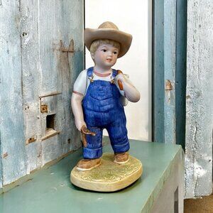 1985 Vintage Denim Days 1513 Danny School Days Figurine By Homco